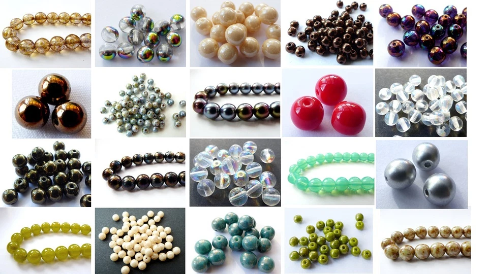 4 (mm) 5 (mm) 6 (mm) 10 (mm) 12(mm) CZECH GLASS ROUND SPACER BEADS - Image 1 of 1