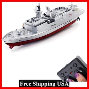 Military RC Naval Ship Vessel Model Remote Control Boat Toy Speedboat Electri... - Picture 1 of 9