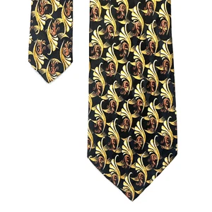 Robert Talbott Navy Gold Design Men’s Seven Fold Necktie 3.75”x58” Handsewn Silk - Picture 1 of 12