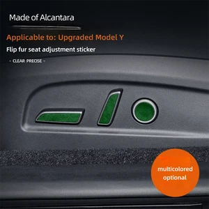 5x Pegatina Botón Ajuste Asiento Alcantara para Tesla Refrescado Modelo Y Interior - Imagen 1 de 18