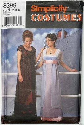 Simplicity Costumes #8399: Titanic Ladies' Gown Sizes 10-14 Uncut - Image 1 of 2