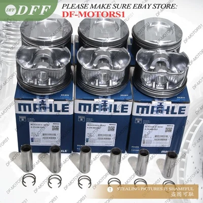 6x MAHLE Pistons Rings Set Φ92.9mm For Mercedes-Benz M276 3.5L R172 W221 CLS350 - Image 1 of 4