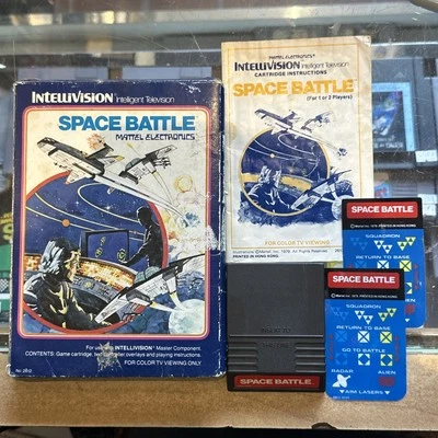 Space Battle • Intellivision Game + Manual & Overlays (1979) Boxed Complete CIB - Image 1 of 4