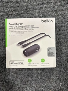 Belkin CCA004BT1MBK-B5 30W USB-C CAR CHARGER+CABLE - Picture 1 of 4