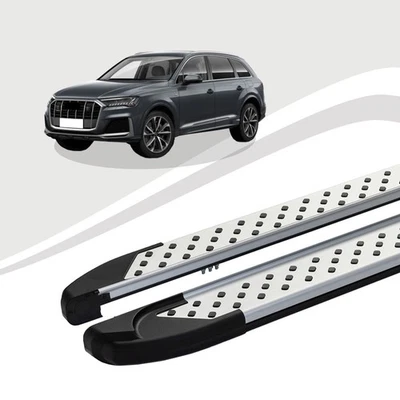 Pedane Adatte Per Audi Q7 A Partire Dal 01/2015 ALMO Argento Con ABE - Immagine 1 di 4