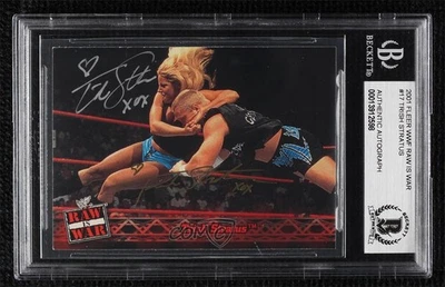 BAS 2001 Fleer WWF Raw is War Trish Stratus #17 BGS Authentic Auto Rookie RC - Image 1 of 2