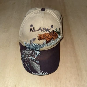 Gorra de béisbol bordada de Alaska Bear Fish - Imagen 1 de 4