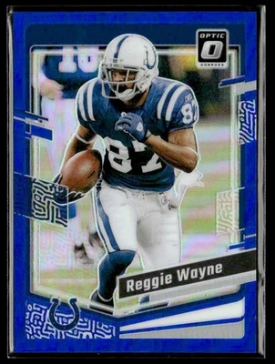 2023 Donruss Optic #80 Reggie Wayne Blue #/199 - Image 1 of 2