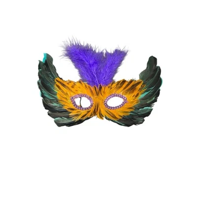 Máscara de plumas de Mardi Gras disfraz disfraz accesorio de fiesta Foto 1 de 2