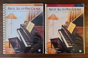 Alfred's Basic Adult Piano Course "All-in-One Course" Level 1 & 2 NO CD's M54 - Picture 1 of 24