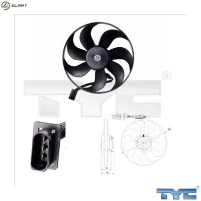 FAN ENGINE COOLING 837-0002 FOR SKODA ROOMSTER FABIA/Combi/II/Praktik PRAKTIK - Image 1 of 4