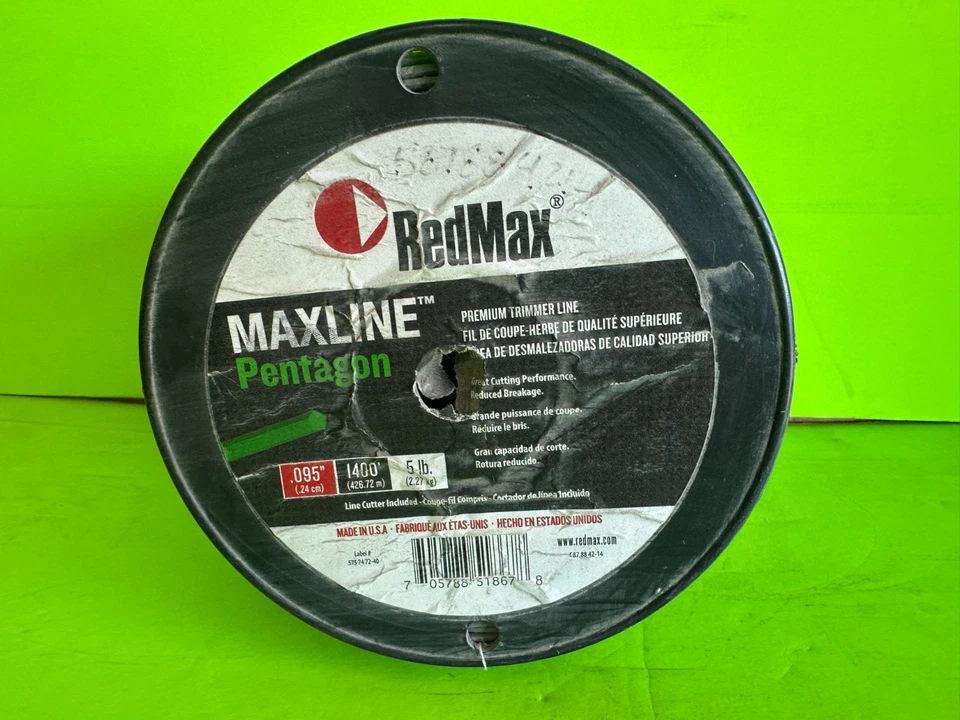 RedMax MaxLine Pentagon .095″ Trimmer Line – 5 lb (≈ 1,400 ft) OEM 587884214 - Image 1 of 3