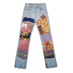 Jeans Vintage Levis 501 Button Fly 30x36 Vestiti Personalizzati Hippie Patch Anni 90 1992 - Foto 1 di 24