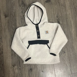 Kinder Carhartt Sherpa Fleece Pullover Sweatshirt Hoodie Jacke Größe 4 EUC - Bild 1 von 12
