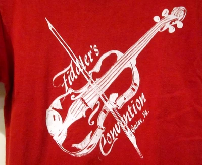 复古 T 恤 ~ 1970 年代旧 FIDDLER'S CONVENTION GALAX,VIRGINIA BLUEGRASS S 码 — 第 1/4 张图片