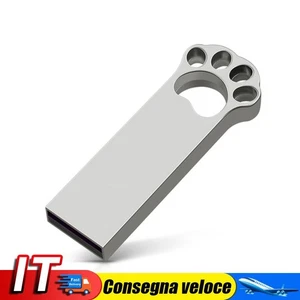 USB Flash Drive Cat Paw USB Pendrive Zinc Alloy Jump Drive with Keyhain Hole - Photo 1/24