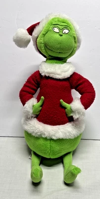 Hallmark 1998 Dr Suess Grinch Stole Christmas Plush Stuffed Toy doll 17" Pockets - Image 1 of 4