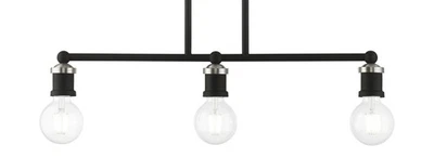 Livex Lighting 47163 Lansdale 3 Light 6"W Commercial Linear - Black / Brushed - Image 1 of 4