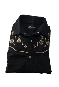 Camisa de manga larga Wrangler Aztec Western Rodeo para hombre talla S - Imagen 1 de 6