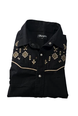Wrangler Aztec Western Rodeo Long Sleeve Shirt Men's Size S - Image 1 of 4