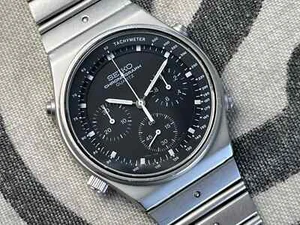 Vintage 1983 Seiko Speedmaster Chronograph Rare Clasp 7A28-701A JDM Original - Picture 1 of 22