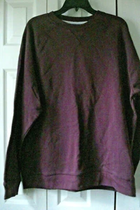 Sudadera Big Para Hombre Vino Talla XXL (2 XL) Estilo Simple Cuello Redondo - Imagen 1 de 2