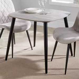 Tavolo da pranzo quadrato Aspen con gambe coniche nere - Foto 1 di 8