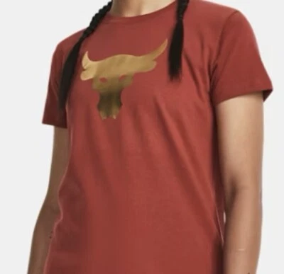 NWT Under Armour Project Rock Arena S/S Core Heavyweight Top Med $45 - Image 1 of 3