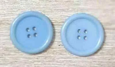 periwinkle blue large plastic buttons sewing 4 holes 1 1/8 inch - Image 1 of 2