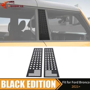 Aluminum Alloy Exterior Window Pillar Cover Trim Bezels For Ford Bronco 2021-2+ - Picture 1 of 8