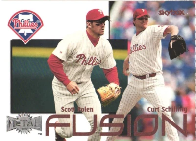 Metal Fusion #3 F Scott Rolen 2000/Curt Schilling Philadelphia Phillies Inserto Foto 1 de 2