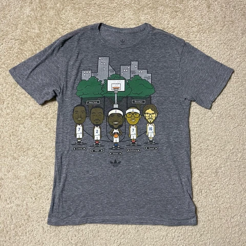 John Wall Kyle Lowry Carmelo Anthony Adidas Mens T Shirt Gray Green Heathered M Cover