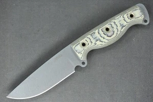 Busse Son of Badger .195" Tanker Grey INFI, Textured Black/Tan G10 Handle - Picture 1 of 13