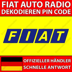 ✅FIAT RADIO DEKODIEREN PIN CODE BRAVO FIORINO FREEMONT QUBO STILO ULYSSE VP2✅ - Bild 1 von 6