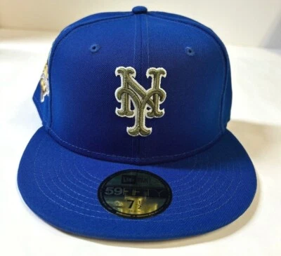 New York Mets NE 50th Anniversary Botanical MLB Fitted Hat~Blue - Image 1 of 4