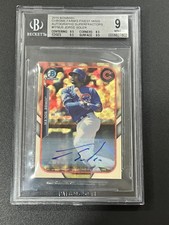 2015 Bowman Chrome Farm's Finest Minis Superfractors Auto Jorge Soler 1/1 BGS 9