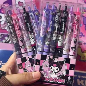 6pcs Kuromi Hello Kitty Cartoon Pens - Quick-Drying, Fine 0.5mm W - Picture 1 of 4