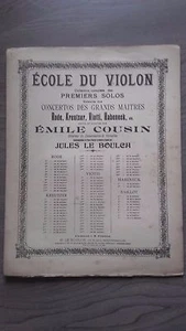 ECOLE DU VIOLON EMILE COUSIN J. LE BOULCH KONZERTE PARTITUREN 2 FÄCHER BE - Bild 1 von 5