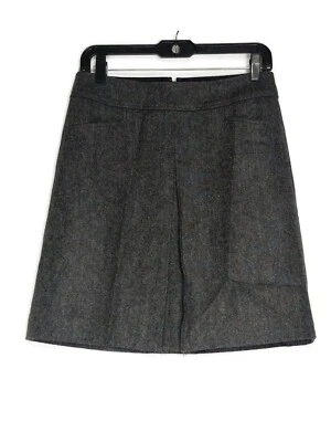 Falda lápiz Uniqlo gris lana seda plisada bolsillo talla 6 Foto 1 de 3