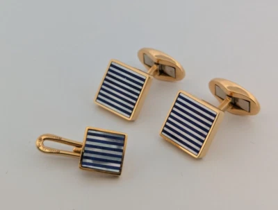 Gemelos y camisa Tiffany & Co. W. Alemania oro 18k tachuela - madreperla Foto 1 de 4