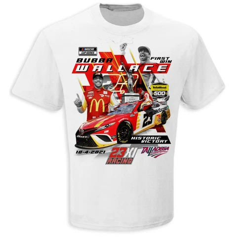 Bubba Wallace Checkered Flag 2021 YellaWood 500 Race Winner T-Shirt Cover