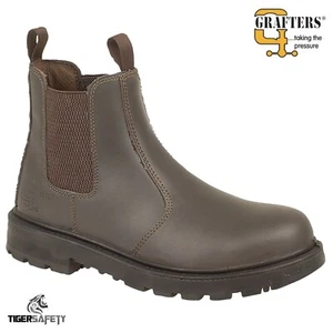 Grafters M808 Amoladora S1P Src Calidad Puntera de Acero Chelsea Dealer De Botas - Imagen 1 de 4