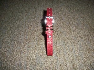 Medium Red Leather Dog Pet Collar - Picture 1 of 3