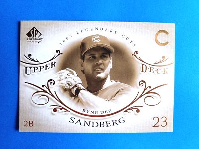 Tarjeta base SP 2005 Legendary Cuts Ryne Dee Sandberg #74 Chicago Cubs Foto 1 de 2