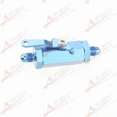 AN4 -4AN 4AN AN-4 SHUT OFF VALVE FITTING ALUMINUM BLUE - Image 1 of 4
