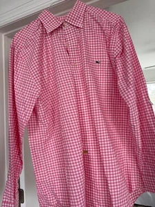 Vineyard Vines Button Shirt Long Sleeve checkered  Whale Mens Large Slim Fit - Picture 1 of 4
