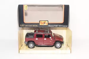 A47 1:27 MAISTO HUMMER H2 SUT CONCEPT MAROON MIB - Imagen 1 de 12