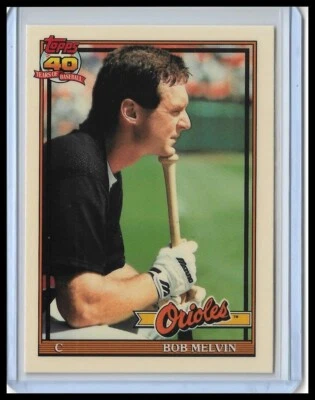 1991 Topps Tiffany - Bob Melvin #249 - Image 1 of 2
