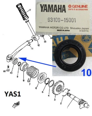 Yamaha Chappy LB50 LB8 FS1 RD200 JT1 CS3 Gear Change Oil Seal NOS 93109-15001 Foto 1 de 4