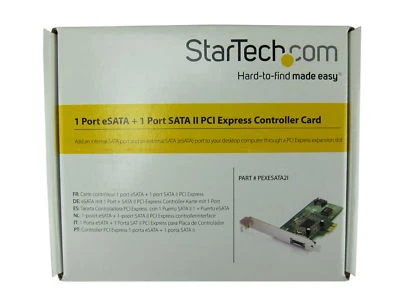 Dell StarTech 1-Port eSATA + 1-Port SATA II PCI-e SATA Controller Card H6GK7 - Image 1 of 4